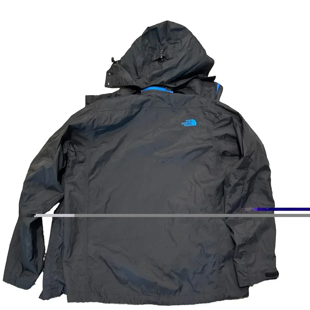 Men’s The North Face Size Medium Black Blue Shell Hyvent Light Jacket Ripstop